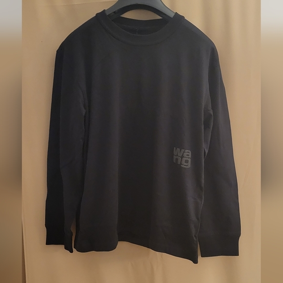 ALEXANDERWANG-Black Puff Long Sleeve T-Shirt - Picture 1 of 7
